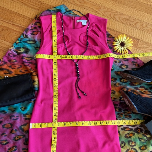 🌺 Diane von Furstenberg; STUNNING Fuschia Dress 0 - Picture 14 of 16